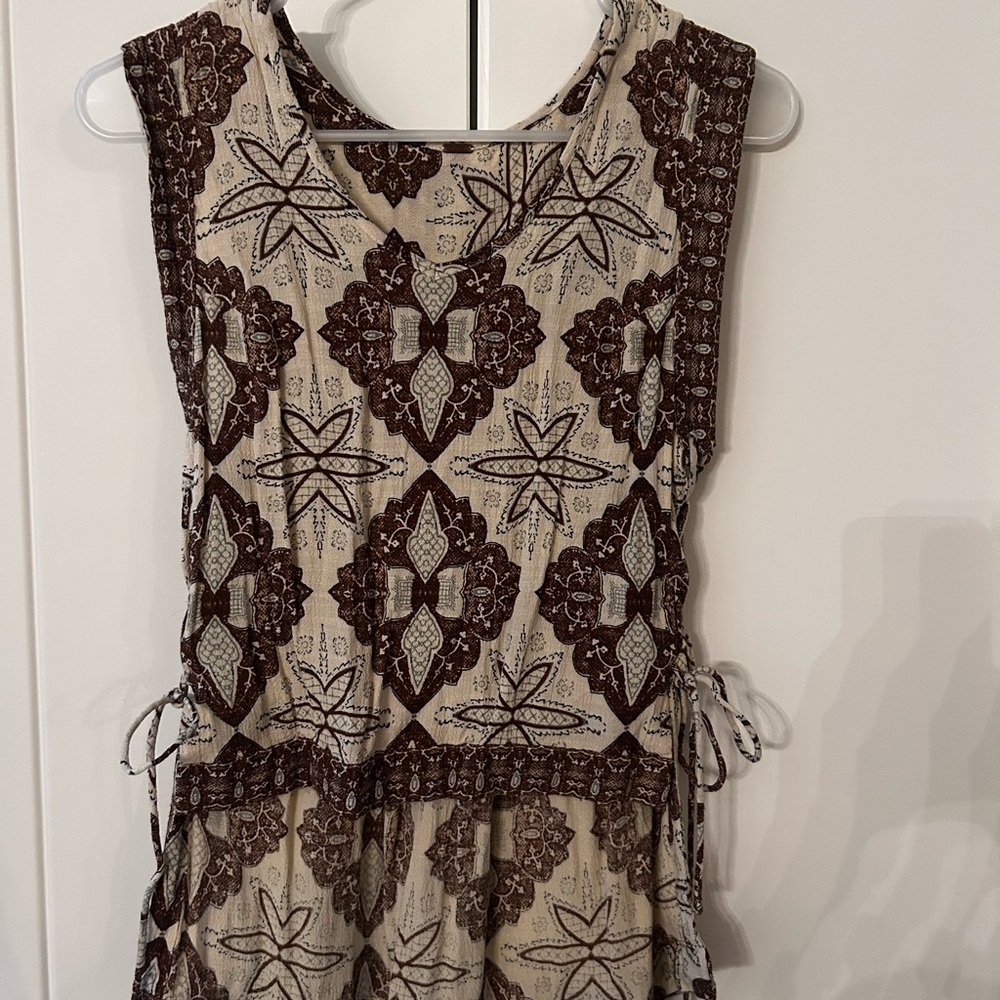 Bohemian Sleeveless Top with Tie Sides
